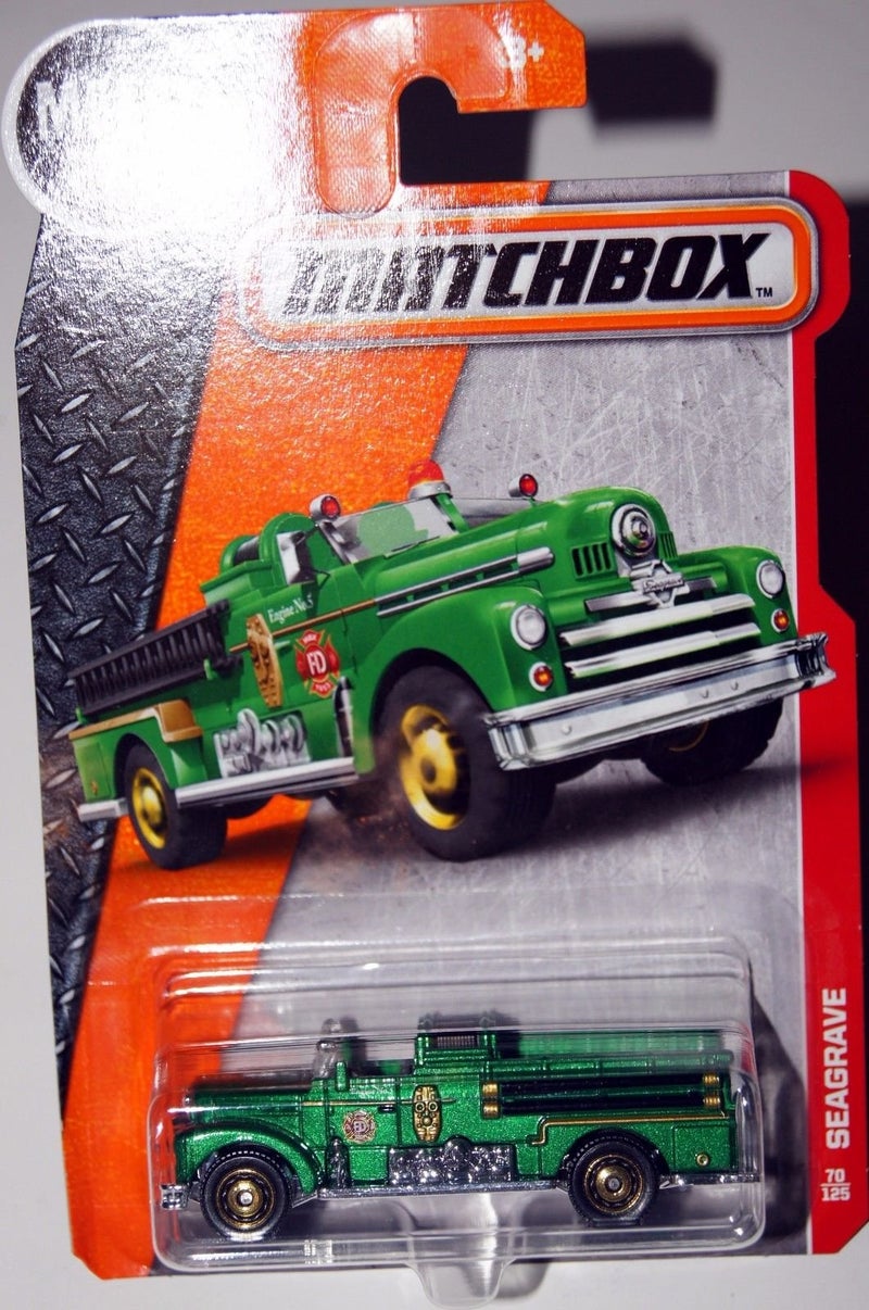 Matchbox 2016 MBX Heroic Rescue Seagrave Fire Engine 70/125, Green